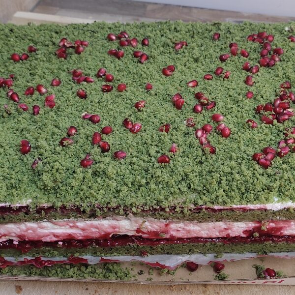 leśny mech z granatem i maliną 